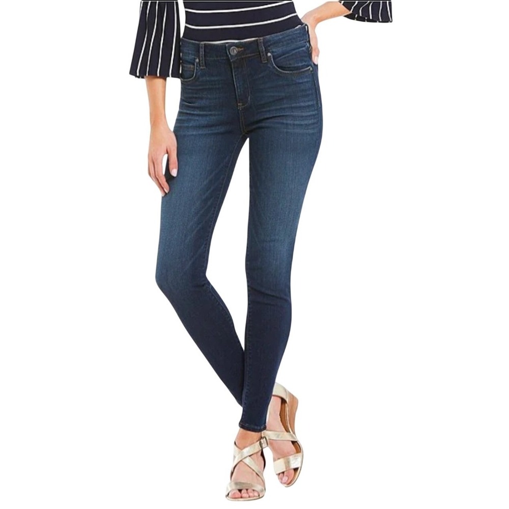 Kut from the Kloth High Rise Toothpick Skinny Jeans Dark Wash Womens 8L NEW